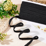 1 Card 11 Yards 5/8 inch Black Braid Trim Polyester Woven Braid Trim Centipede Decorative Gimp Trim Basic Trim for DIY Craft Costume Sewing Curtain Slipcover Home Decoration Accessories