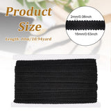 1 Card 11 Yards 5/8 inch Black Braid Trim Polyester Woven Braid Trim Centipede Decorative Gimp Trim Basic Trim for DIY Craft Costume Sewing Curtain Slipcover Home Decoration Accessories