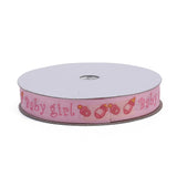 1 Set Mixed Baby Shower Ornaments Decorations Polyester Grosgrain Ribbons, Mixed Color, 1/2 inch(14mm), about 20yards/roll(18.29m/roll), 4rolls/set