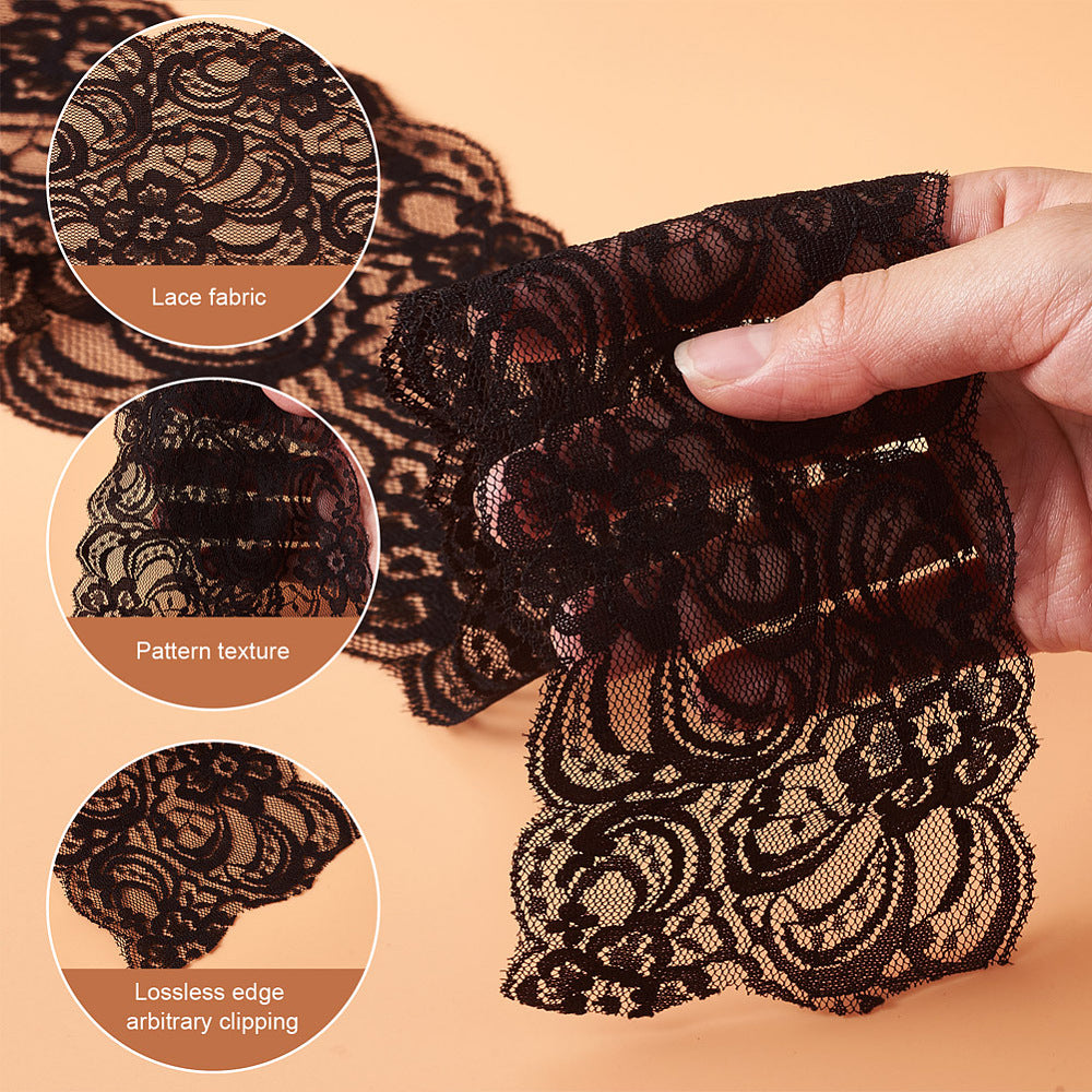 5 Yard Elastic Lace Band Flower Stretchy Trim Hollow Ribbon