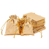 100 pc Organza Bags, Rectangle, Gold, 12x9cm, 9x7cm, 60pcs/set