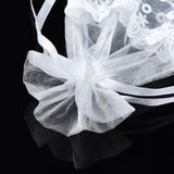 100 pc Acrylic Fibres Drawstring Gift Bags, for Jewelry & Baby Showers Packaging Wedding Favor Bag, Clear, 23~24x16~17x0.3cm