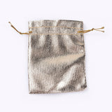 100 pc Organza Bags, Rectangle, Gold & Silver, 12x9cm, 9x7cm, 7x5cm, 30pcs/bag