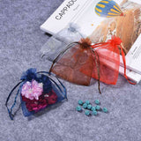 1 Bag Mixed Color Organza Gift Bags, Jewelry Mesh Pouches for Wedding Party Christmas Gifts Candy Bags, Rectangle, about 10cm wide, 12cm long