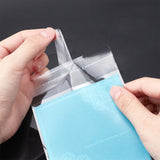 1 Set 290Pcs OPP Cellophane Bags Clear Plastic Self Sealing Envelope Crystal Bag about 5x3.8 Inches for Jewelry Party Candy Cookies, Blue Series Color