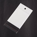 500 pc Rectangle Cellophane Bags, White, 12x6.1cm, Unilateral Thickness: 0.1mm, Inner Measure: 7.2x6.1cm, Hole: 6mm