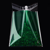 1 Bag Rectangle OPP Cellophane Bags, with Christmas Tree Pattern, Dark Green, 14x9.9cm, Unilateral Thickness: 0.035mm, Inner Measure: 11x9.9cm, about 95~100pcs/bag