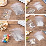 1 Set 2000Pcs 5 Sizes Clear Resealable Cellophane Bags, Self Adhesive Sealing OPP Plastic Food Treat Cello Bags Great for Bakery Bread Candy Cookie Pastry Soap Candle Gift Wrapping