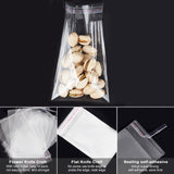 1 Set 2000Pcs 5 Sizes Clear Resealable Cellophane Bags, Self Adhesive Sealing OPP Plastic Food Treat Cello Bags Great for Bakery Bread Candy Cookie Pastry Soap Candle Gift Wrapping