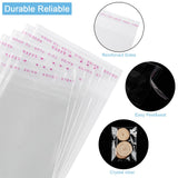 1000 pc OPP Cellophane Bags, Small Jewelry Storage Bags, Self-Adhesive Sealing Bags, Rectangle, Clear, 14x8cm, Unilateral Thickness: 0.035mm, Inner Measure: 10.5x8cm