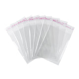 1000 pc OPP Cellophane Bags, Small Jewelry Storage Bags, Self-Adhesive Sealing Bags, Rectangle, Clear, 14x8cm, Unilateral Thickness: 0.035mm, Inner Measure: 10.5x8cm