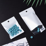 1000 pc Pearl Film OPP Cellophane Bags, Self-Adhesive Sealing, with Hang Hole, Rectangle, White, 14x6cm, Unilateral Thickness: 0.035mm, Inner Measure: 9x6cm