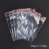 1 Bag Plastic Zip Lock Bags, Resealable Packaging Bags, Top Seal, Self Seal Bag, Rectangle, Red, 11x7cm, Unilateral Thickness: 1.3 Mil(0.035mm)