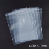 1 Bag Plastic Zip Lock Bags, Resealable Packaging Bags, Top Seal, Self Seal Bag, Rectangle, White, 19x13cm, Unilateral Thickness: 3.9 Mil(0.1mm), 100pcs/bag