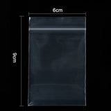 1 Bag Plastic Zip Lock Bags, Resealable Packaging Bags, Top Seal, Self Seal Bag, Rectangle, White, 9x6cm, Unilateral Thickness: 3.9 Mil(0.1mm), 100pcs/bag