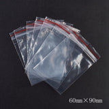 5 Bag Plastic Zip Lock Bags, Resealable Packaging Bags, Top Seal, Self Seal Bag, Rectangle, Red, 9x6cm, Unilateral Thickness: 1.8 Mil(0.045mm), 100pcs/bag