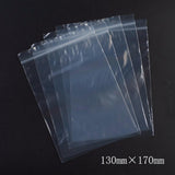 1 Bag Plastic Zip Lock Bags, Resealable Packaging Bags, Top Seal, Self Seal Bag, Rectangle, White, 19x13cm, Unilateral Thickness: 2.1 Mil(0.055mm), 100pcs/bag