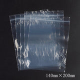 1 Bag Plastic Zip Lock Bags, Resealable Packaging Bags, Top Seal, Self Seal Bag, Rectangle, White, 20x14cm, Unilateral Thickness: 2.1 Mil(0.055mm), 100pcs/bag