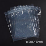 1 Bag Plastic Zip Lock Bags, Resealable Packaging Bags, Top Seal, Self Seal Bag, Rectangle, White, 20x15cm, Unilateral Thickness: 2.1 Mil(0.055mm), 100pcs/bag