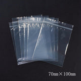 1 Bag Plastic Zip Lock Bags, Resealable Packaging Bags, Top Seal, Self Seal Bag, Rectangle, White, 10x7cm, Unilateral Thickness: 2.1 Mil(0.055mm), 100pcs/bag