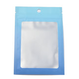 1 Bag Plastic Zip Lock Bag, Storage Bags, Self Seal Bag, Top Seal, with Window and Hang Hole, Rectangle, Blue, 15x10x0.25cm, Unilateral Thickness: 3.9 Mil(0.1mm), 95~100pcs/bag