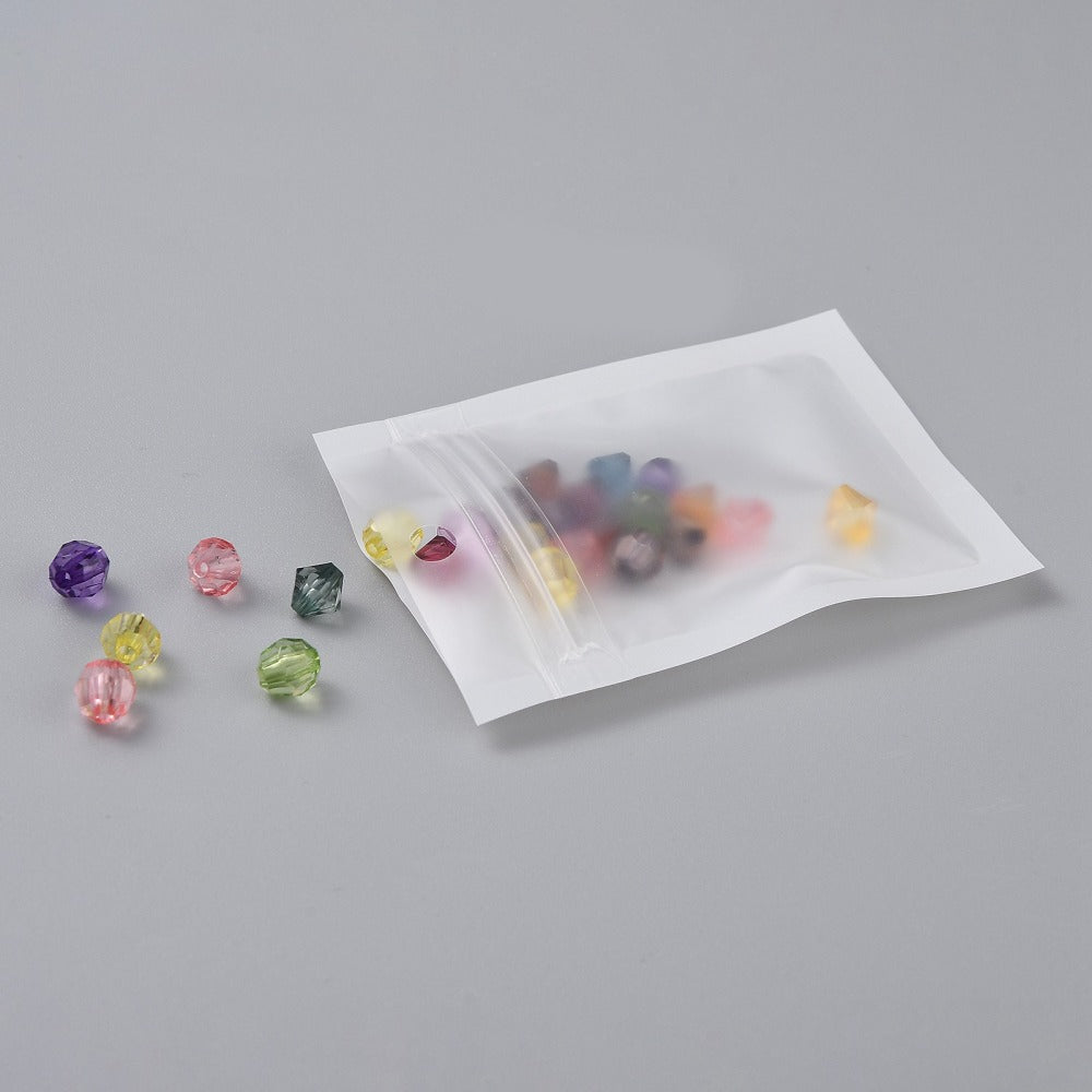 50pcs/Pack Small Plastic Zip Lock Bag With Hole Clear Zipper Jewelry  Packaging Bag Mini Zip Lock Storage Bags