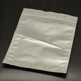 500 pc Aluminum Foil PVC Zip Lock Bags, Resealable Packaging Bags, Top Seal, Self Seal Bag, Rectangle, Silver, 26x18cm