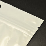 2000 pc Pearl Film PVC Zip Lock Bags, Resealable Packaging Bags, with Hang Hole, Top Seal, Self Seal Bag, Rectangle, White, 12x9cm