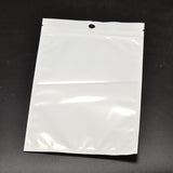 2000 pc Pearl Film PVC Zip Lock Bags, Resealable Packaging Bags, with Hang Hole, Top Seal, Self Seal Bag, Rectangle, White, 12x9cm