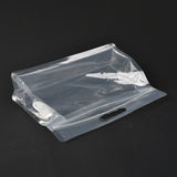 50 pc Transparent Plastic Zip Lock Bag, Plastic Stand up Pouch, Resealable Bags, with Handle, Clear, 21.3x28x0.08cm
