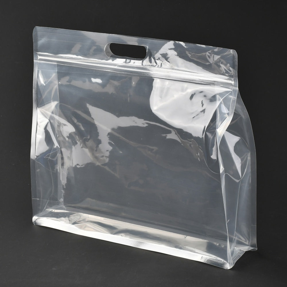 CRASPIRE 1 Set Clear Plastic Gift Bags with Handle, 3 Sizes