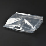 50 pc Transparent Plastic Zip Lock Bag, Plastic Stand up Pouch, Resealable Bags, with Handle, Clear, 30x35x0.08cm