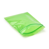 3 Bag Solid Color PE Zip Lock Bags, Resealable Small Jewelry Storage Bags, Self Seal Bag, Top Seal, Rectangle, Green, 8x6cmm, Unilateral Thickness: 2.7 Mil(0.07mm), about 90~100pcs/bag