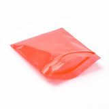 3 Bag Solid Color PE Zip Lock Bags, Resealable Small Jewelry Storage Bags, Self Seal Bag, Top Seal, Rectangle, Red, 8x6cmm, Unilateral Thickness: 2.7 Mil(0.07mm), about 90~100pcs/bag