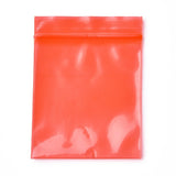 3 Bag Solid Color PE Zip Lock Bags, Resealable Small Jewelry Storage Bags, Self Seal Bag, Top Seal, Rectangle, Red, 8x6cmm, Unilateral Thickness: 2.7 Mil(0.07mm), about 90~100pcs/bag