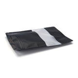 100 pc Color Printing Aluminum Foil Open Top Zip Lock Bags, Food Storage Bags, Sealable Pouches, for Storage Packaging with Tear Notches, Rectangle, Black, 23x16x0.2cm, Inner Measure: 14.5cm, Window: 16x6cm, Unilateral Thickness: 4.7 Mil(0.12mm)