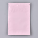100 pc Solid Color Plastic Zip Lock Bags, Resealable Aluminum Foil Pouch, Food Storage Bags, Pink, 15x10cm, Unilateral Thickness: 3.9 Mil(0.1mm)