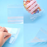 1 Set Elite 300 pcs Clear Rectangle Zip Bags With White Block Set,Zip Lock Bags Can be Written Jewellery Zip Opp Bags,Rectangle, Clear Color, 7-15x5-10cm