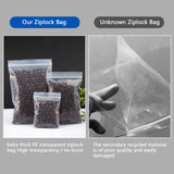 1 Set Heavy Duty Plastic Zip Lock Bags, Resealable Bags, Clear, Unilateral Thickness: 5.9 Mil(0.15mm), 300pcs/set