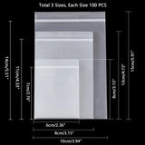 1 Set Heavy Duty Plastic Zip Lock Bags, Resealable Bags, Clear, Unilateral Thickness: 5.9 Mil(0.15mm), 300pcs/set