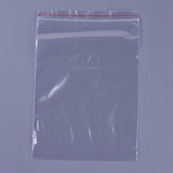 100 pc Plastic Zip Lock Bags, Resealable Packaging Bags, Top Seal, Self Seal Bag, Rectangle, Clear, 22x15cm, Unilateral Thickness: 1.6 Mil(0.04mm)