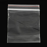 500 pc Plastic Zip Lock Bags, Resealable Packaging Bags, Top Seal, Self Seal Bag, Rectangle, Clear, 13x9cm, Unilateral Thickness: 2 Mil(0.05mm)