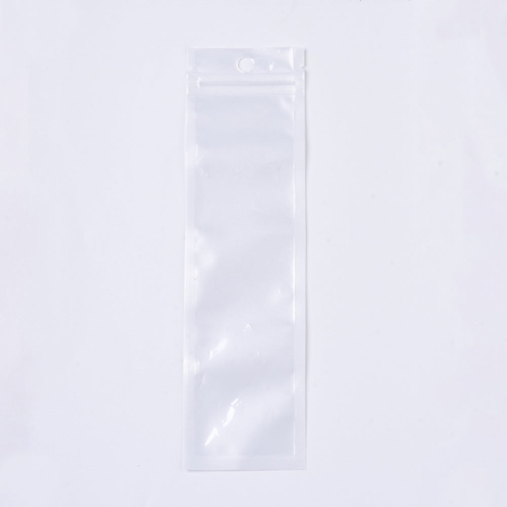 White Clear Self Seal Bags Plastic Retail Packaging Pouches Reclosable Hang  Hole