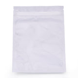 100 pc PET & PE Zip Lock Bags, Resealable Aluminum Foil Food Storage Bags, Rectangle, Silver, 12.6x7cm, Inner Measure: 9.4x5.8cm