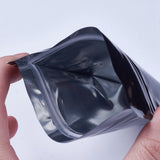 80 pc Aluminum Foil Zip Lock Plastic Bags, Resealable Bags, Black, 15x10cm, Inner Diameter: 10.7x9cm, Unilateral Thickness: 3.1 Mil(0.08mm)