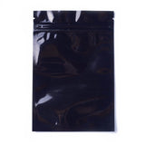 80 pc Aluminum Foil Zip Lock Plastic Bags, Resealable Bags, Black, 15x10cm, Inner Diameter: 10.7x9cm, Unilateral Thickness: 3.1 Mil(0.08mm)