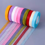 2 Bag Organza Ribbon, for Bowknot Tie, Sew on Hair Barrette Accessories, Blue, 2-3/8 inch(60mm), about 38.28 Yards(35m)/Bag