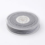 1 Roll Polyester Frayed Grosgrain Ribbons, with Fringe Tassel, Gray, 5/8 inch(16mm), about 50yards/roll(45.72m/roll)