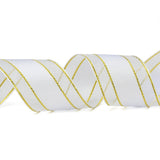 1 Roll White Color Sheer Organza Ribbon Wedding Party Decoration, 1/2 inch(12mm), 50yards/roll(45.72m/roll)