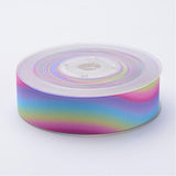 1 Roll Polyester Grosgrain Ribbons, Printed, Colorful, 1 inch(25mm), about 100yards/roll(91.4m/roll)